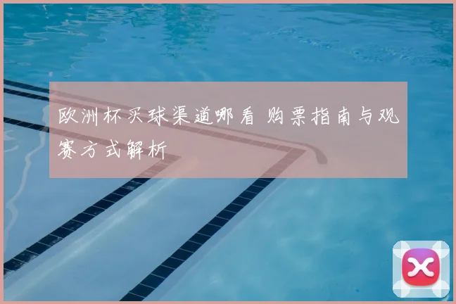 欧洲杯买球渠道哪看 购票指南与观赛方式解析