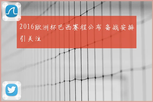 2016欧洲杯巴西赛程公布 备战安排引关注